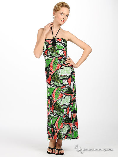 Платье Kseniya Knyazeva, цвет цвет черный / зеленый / красный