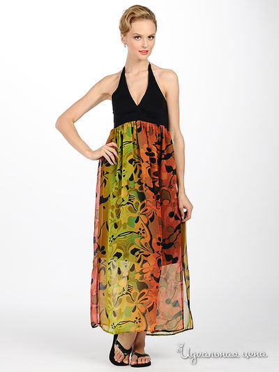Платье Kseniya Knyazeva, цвет цвет салатовый / оранжевый