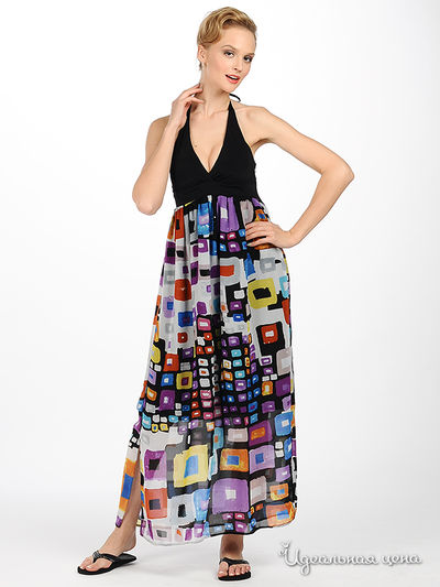 Платье Kseniya Knyazeva, цвет цвет черный / мультиколор