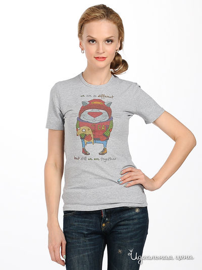 Футболка Kseniya Knyazeva, цвет цвет серый