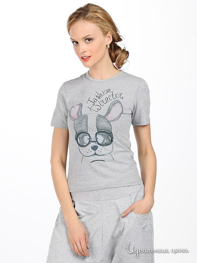 Футболка Kseniya Knyazeva, цвет цвет серый