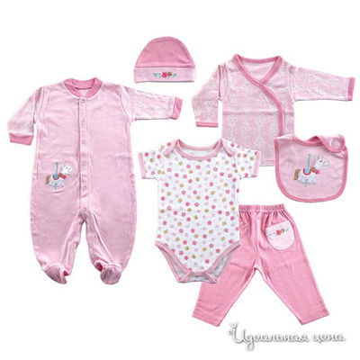 Набор Hudson baby, цвет цвет розовый / белый