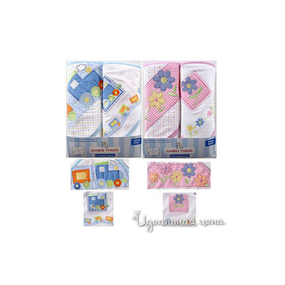 Комплект Luvable Friends, цвет цвет белый / мультиколор