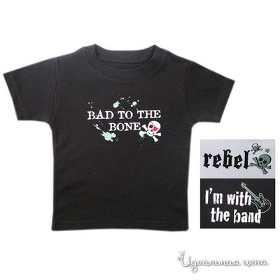 Футболка Luvable Friends, цвет цвет черный