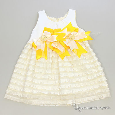 Платье GL Angel для девочки, цвет белый / желтый