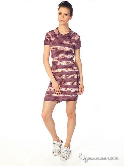 Платье People, цвет цвет сиреневый / белый