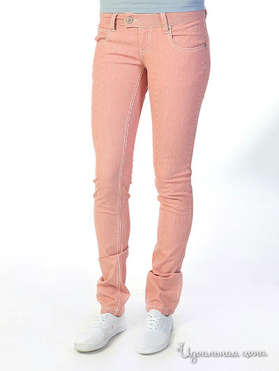 Брюки People, цвет цвет красный / белый