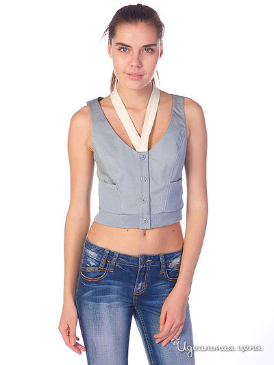 Жилет People, цвет цвет серый