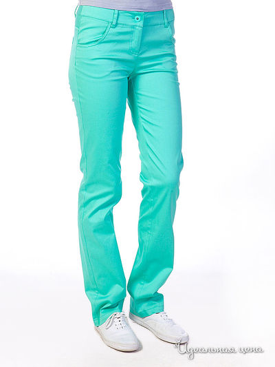 Брюки People, цвет цвет бирюзовый
