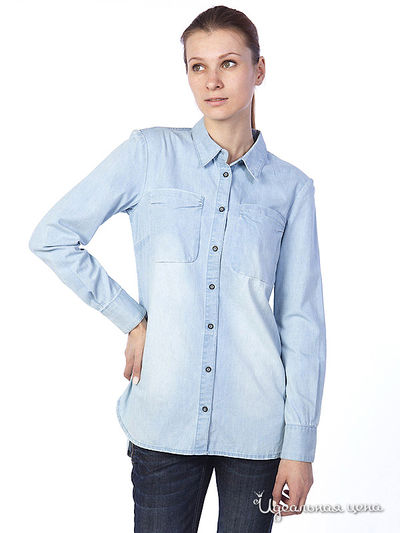 Блуза People, цвет цвет светло-голубой