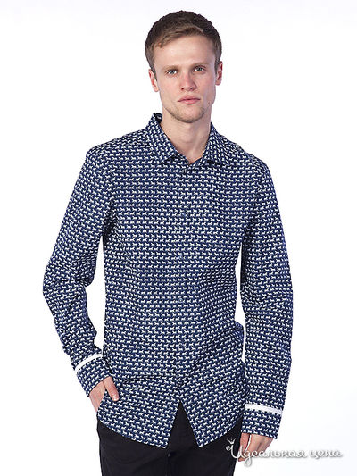 Сорочка People, цвет цвет синий / белый