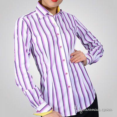 Рубашка Alonzo Corrado женская, цвет белый / сиреневый