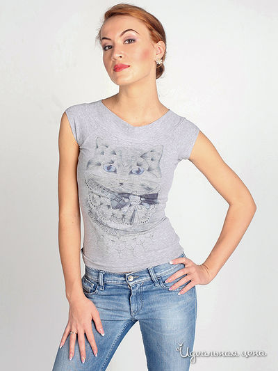 Футболка Kseniya Knyazeva, цвет цвет серый