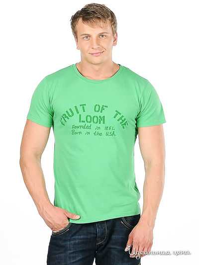 Футболка Fruit of the Loom, цвет цвет зеленый