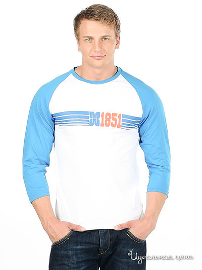 Лонгслив Fruit of the Loom, цвет цвет белый / голубой