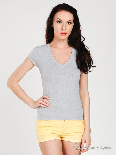 Футболка Zenana Outfitters, цвет цвет серый