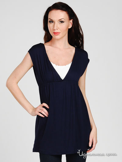 Блузка Zenana Outfitters, цвет цвет синий