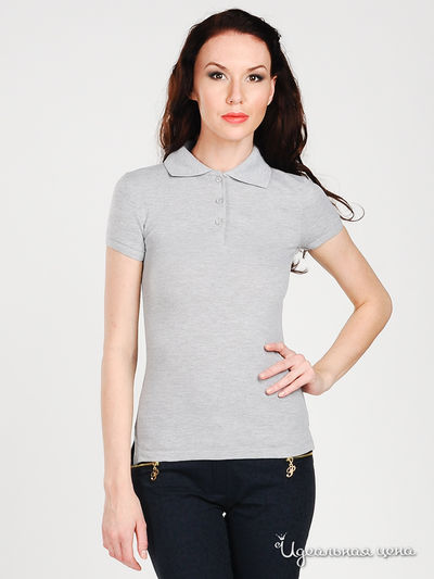 Поло Zenana Outfitters, цвет цвет серый