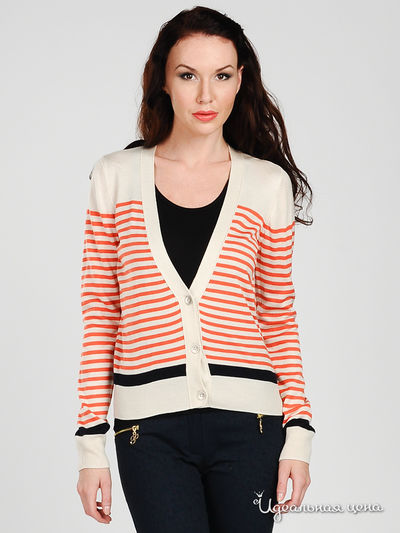 Кардиган Basic House, цвет цвет оранжевый / бежевый