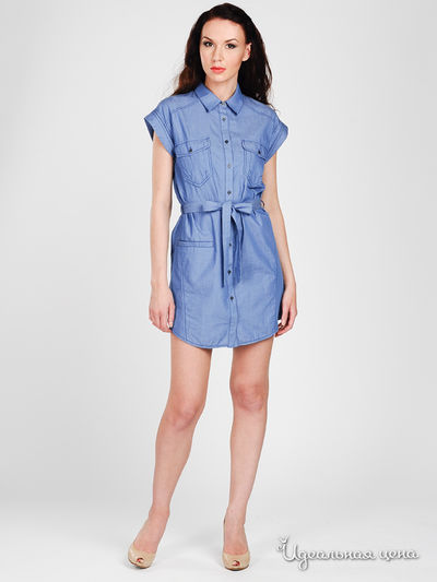 Платье Basic House, цвет цвет голубой