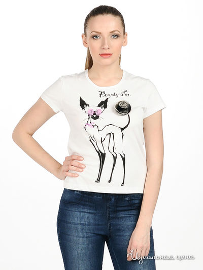 Футболка Русский мех, цвет цвет белый