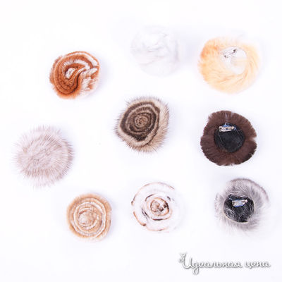 Брошь Русский мех, цвет цвет мультиколор