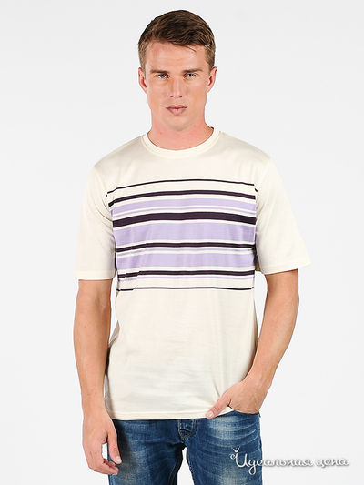 Футболка Donatto, цвет цвет светло-бежевый / сиреневый / черный