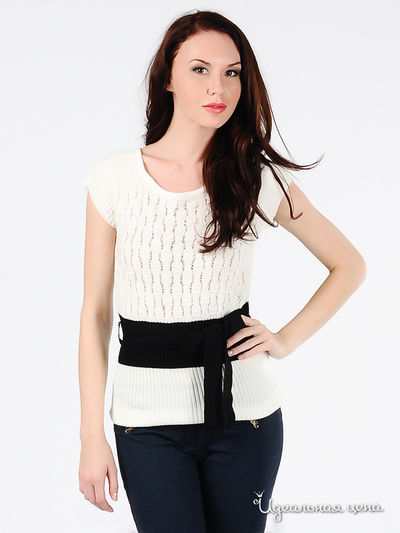 Джемпер Мультибренд, цвет цвет черный / светло-бежевый