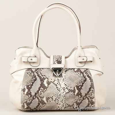 Сумка Leo Ventoni, цвет цвет молочный / принт питон