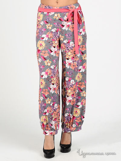 Брюки Adzhedo, цвет цвет серый / розовый