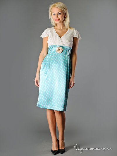 Платье Kate Cooper&Rouge, цвет цвет белый / голубой