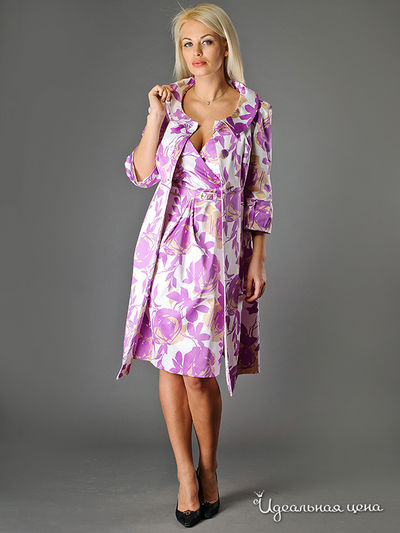 Тренч Kate Cooper&Rouge, цвет цвет сиреневый / белый / бежевый