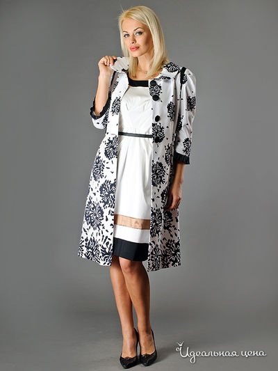 Тренч Kate Cooper&Rouge, цвет цвет черный / белый