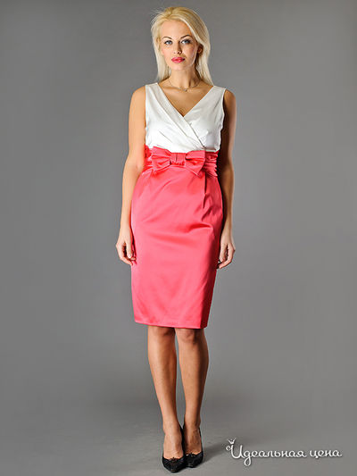 Платье Kate Cooper&Rouge, цвет цвет коралловый / белый