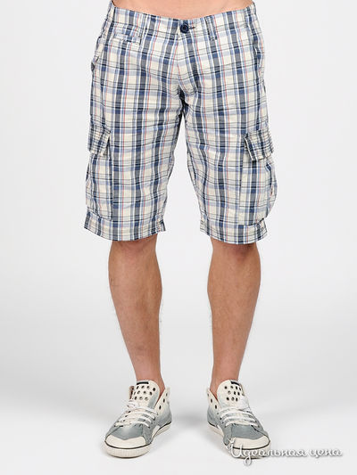 Шорты F5jeans, цвет цвет молочный / синий / красный