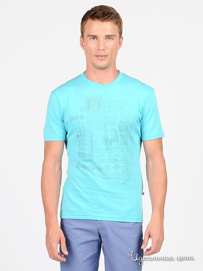 Футболка F5jeans, цвет цвет бирюзовый