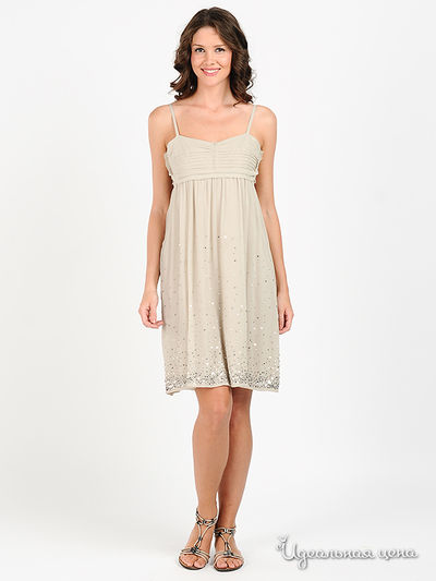 Платье Silvian Heach, цвет цвет бежевый