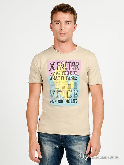 Футболка Мультибренд, цвет цвет бежевый