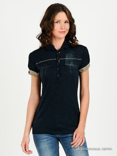 Футболка-поло Мультибренд, цвет цвет темно-синий