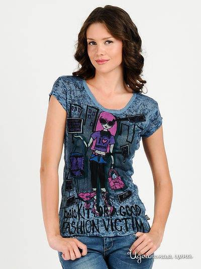 Футболка Мультибренд, цвет цвет синий