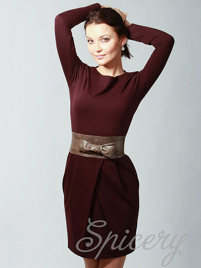 Платье Spicery, цвет цвет вишневый