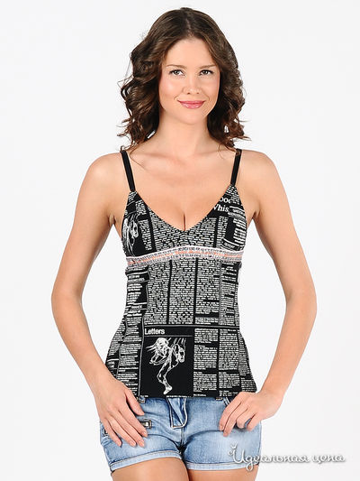 Топ Galliano, цвет цвет черный