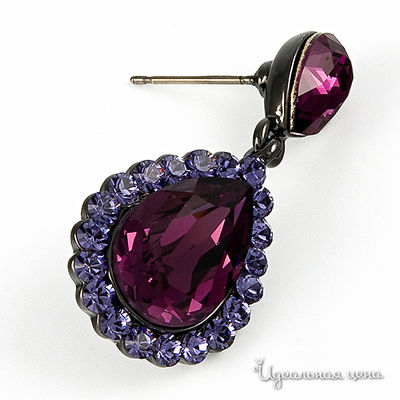 Серьги Slava Zaitsev, цвет цвет фиолетовый