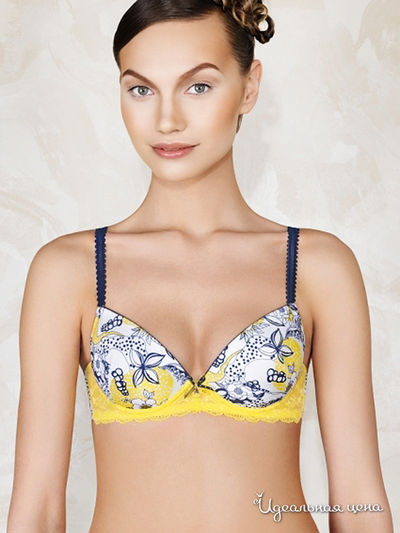 Бюстгальтер Prima Vista, цвет цвет белый / синий / желтый