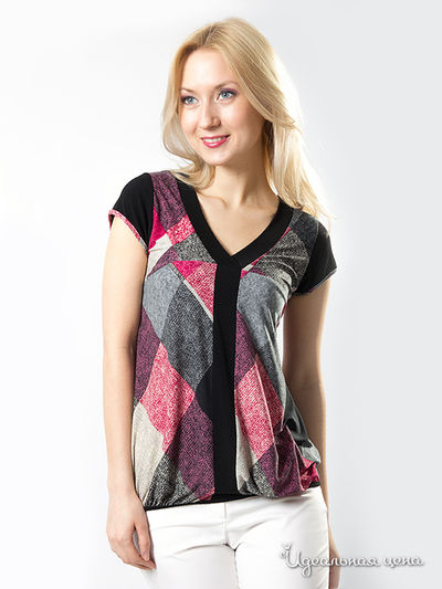 Блуза Wisell, цвет цвет серый / красный