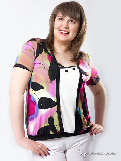 Блуза Wisell, цвет цвет белый / розовый