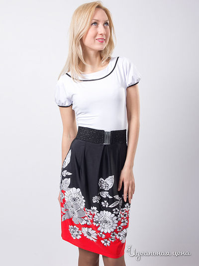 Платье Wisell, цвет цвет черный / белый / красный