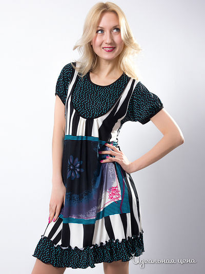 Платье Wisell, цвет цвет белый / зеленый