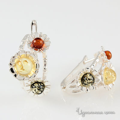 Серьги Янтарная симфония