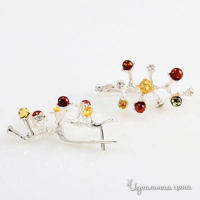 Серьги Янтарная симфония